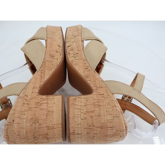Kork-Ease Korks Calda Sandals Women's 10 Beige Platform Chunky Slingback Y2K - Picture 7 of 11